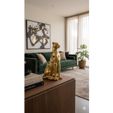 La Madore Leopard Sıttıng Gold 23X14X33,5 cm