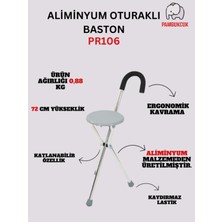 Normadia Şık ve Kullanışlı 3 Ayaklı Oturaklı Baston Tabure