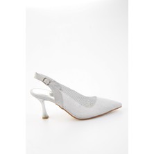 Bambi Gümüş  Kadın Abiye Ayakkabı K01670061678