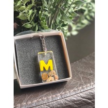 Miina Aksesuar Epoksi Isminize Özel Harf Anahtarlık