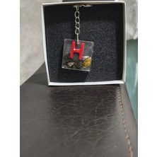 Miina Aksesuar Epoksi Isminize  Özel  Harf  Anahtarlık