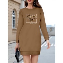 Queene Dreams Kadın Uzun Kollu Bisiklet Yaka Desenli Viskon Iki Iplik Bluz