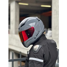 Ls2 Rapid 2 Race Nardo Gri Kask (Kırmızı+Şeffaf Vizör)