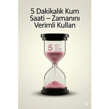 Navlu Store 5 Dakikalık Kum Saati Zamanlayıcı - Pembe Dekoratif Masa Saati 4 Renk Seçeneği