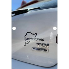 Banxtre Araba Için Siyah Renk Sticker Almanya Nürburgring Pist Etiket 15CMX10CM(1 Adet)