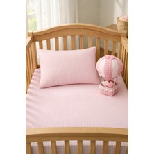 Ozz Baby Park Beşik %100 Pamuk Bebek Lastikli Çarşaf (70X120X16CM)1 Adet  Fermuarlı Yastık Kılıfı  (35X45)