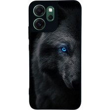 Scaleta Case Reno 14F Uyumlu Bozkurt Tasarımlı Glossy Mat Siyah Silikon Telefon Kılıfı