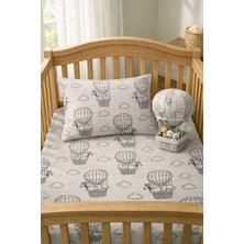 Ozz Baby  Park Beşik %100 Pamuk Cotton Çocuk & Bebek Çarşafı lastikli (70X120X16CM)1 Adet Fermuarlı Yastık Kılıfı (35X45)