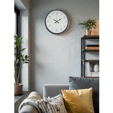 Tedaks 36 cm Gri Dekoratif Duvar Saati
