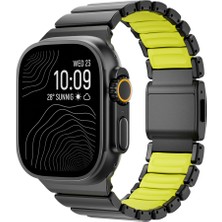 Five-E Apple Watch Ultra 3 49MM Çift Bileşenli Endüstriyel Metal Kaplama Termo-Silikon Fusion Serisi Kordon