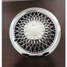 Yk 1.sınıf Kalite 16 Inç Krom Kaplama Telli Jant Kapağı 4'lü Takım Amblem Hediyeli