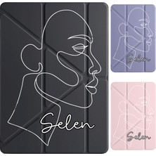 Senada Samsung Galaxy Tab S10 Fe+ Plus 13.1" Kılıf Isim Yazılı Uyku Modlu Kalem Bölmeli Standlı -Kadın