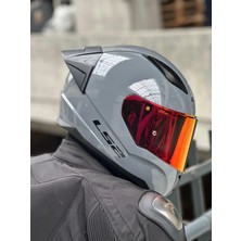 Ls2 Rapid 2 Race Nardo Gri Kask (Kırmızı+Şeffaf Vizör + Spoiler)