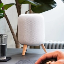 Clue Design | Premium Homepod Standı - Masif Natural & Endüstriyel Çelik