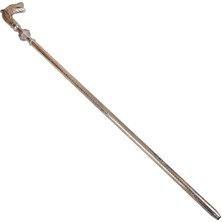 Normadia Siyah Bakır Hayvan Figürlü El Işlemeli Baston No6