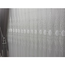 Nivemes Home Nivemeshome Belya Aplik4 Gümüş  1/3 Pileli Bambu Tül Perde