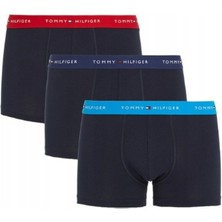 Tommy Jeans 3'lü Trunk Erkek Lacivert Boxer