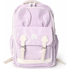  Ecrou Gri Kulak Detaylı Okul Sırt Çantası