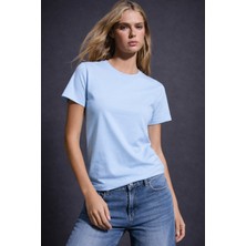 Hakke Kadın Rahat  Basic Interlok Tshirt