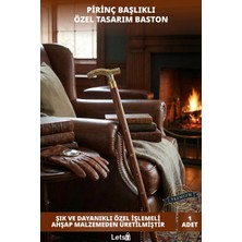 Normadia Şık Pirinç Baston, Ahşap Gövde ve Detaylar ile Zarif Tasarım