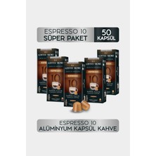 Coffee More 10 Espresso Kapsül Kahve 10 x 5 Paket ( 50 Adet ) Nespresso Uyumlu