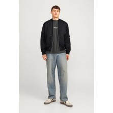 Queene Dreams Unisex Içi Astarlı Düz Bomber Ceket - Siyah