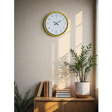 Tedaks 36 cm Standart Sarı Duvar Saati