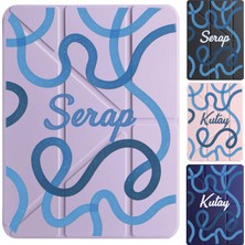 Senada Ipad 7. 8. 9. Nesil 10.2" Kılıf Isim Yazılı Uyku Modlu Kalem Bölmeli Standlı -Blue Night