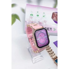 Gunkes G10 Mini Elegant Amoled Ekran 38MM Taşlı Akıllı Saat 3 Kordonlu