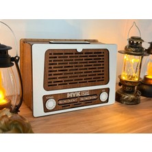 MYK Hediye ve Sanat Atölyesi Nostaljik Radyo Görünümlü Ahşap Kumbara Dekoratif & Fonksiyonel Tasarım