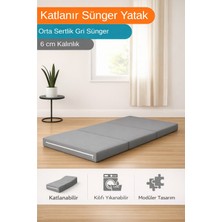 Dizanor Katlanır Micro Cotton Sünger Yer Yatağı ve Minderi 6 cm 18 Dns Orta Sertlik Sünger