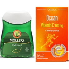 Möller's Omega 3 30 Kapsül ve Ocean Vitamin C 30 Tablet