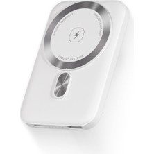 Polosmart PBS152 Magsafe 5000MAH Taşınabilir 15W Şarj Cihazı Powerbank Beyaz