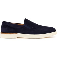 Derimod Erkek Lacivert Süet Deri Loafer 26SFD612210