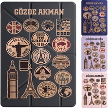 Senada Ipad 7. 8. 9. Nesil 10.2" Kılıf Isim Yazılı Uyku Modlu Kalem Bölmeli Standlı -Country