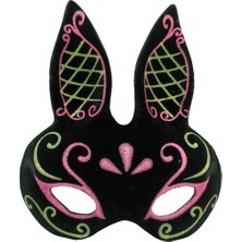 Najmaddin Siyah Süet Kaplama Tavşan Maskesi