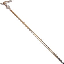 Normadia Gümüş Renk Bakır Akbaba Işlemeli Baston No5, Şık ve Zarif Tasarım