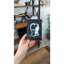 Özgürce Deri Dikişli Resimli Motor Ruhsat Kılıfı, Güvenli Koruma ve Şık Tasarım