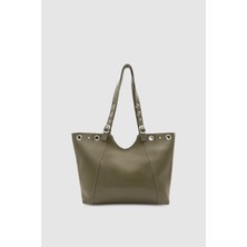 Wuclo Forlin Ayarlanabilir Askılı Metal Halka Detaylı Omuz Çantası Haki