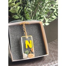 Miina Aksesuar Epoksi Isminize Özel Harf Anahtarlık