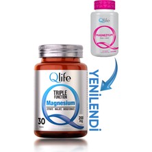 Qlife Magnezyum Triple Function Sitrat ve Malat ve Bisglisinat 30 Tablet
