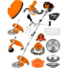 Mager Yan Tip Benzinli Motorlu Ot Çalı Tırpanı Çim Biçme Makinesi