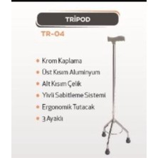 Normadia Pratik ve Hafif Tripod Üç Ayaklı Destekli Yürüyüş Yardımı