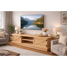 Boz Yapı Dekorasyon Mert %100 Doğal Ahşap Tv Ünitesi