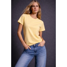 Hakke Kadın Rahat  Basic Interlok Tshirt