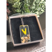 Miina Aksesuar Epoksi Isminize Özel Harf Anahtarlık