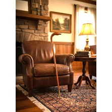 Normadia El Yapımı Kahverengi Kuğu Model Modüler Baston, Şık ve Kullanışlı