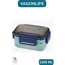 Vagonlife 1200 ml 3 Bölmeli Paslanmaz Çelik Lunchbox - 3 Renk