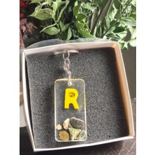 Miina Aksesuar Epoksi Isminize Özel Harf Anahtarlık