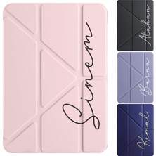 Senada Samsung Galaxy Tab S10 Fe+ Plus 13.1" Kılıf Isim Yazılı Uyku Modlu Kalem Bölmeli Standlı -Gatkins